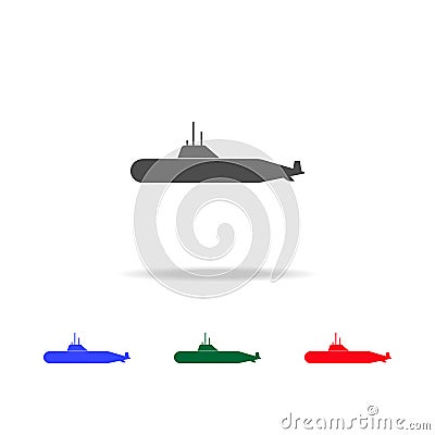 Military submarine icons. Elements of transport element in multi colored icons. Premium quality graphic design icon. Simple icon Stock Photo