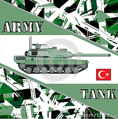 Military tank turkey army Vector Illustration