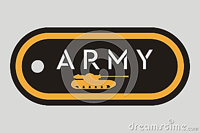 Military Token. Emblem of Army. Army Badge. Design Elements for Military Style Jackets Shirt and T-Shirts Vector Illustration