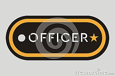Military Token. Emblem of Officer. Army Badge. Design Elements for Military Style Jackets Shirt and T-Shirts Vector Illustration