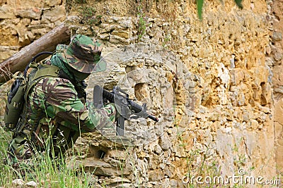 Military training combat Stock Photo