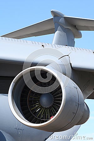 Military Transport Jet Stock Photo