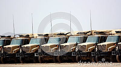 Military trucks Stock Photo