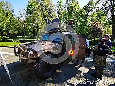 Military vehicle VAMTAC - S3 4PC HD at Land Forces Day - April 23, 2023 - Bucharest, Carol I park Editorial Stock Photo