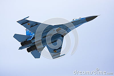 Military war plane - Suhoi 35 Editorial Stock Photo