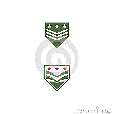 Military Wave Logo Template vector symbol Vector Illustration