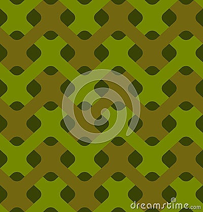 Military weaving seamless pattern. Army abstract plexus texture. Vector Illustration