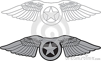 Military wing Vector Illustration