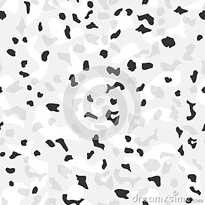 Military winter woodland white camouflage seamless pattern, vector illustration Vector Illustration