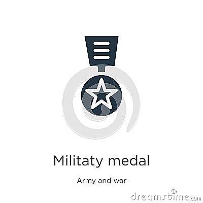 Militaty medal icon vector. Trendy flat militaty medal icon from army and war collection isolated on white background. Vector Vector Illustration