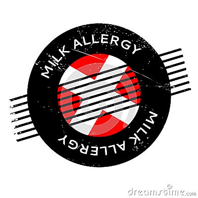 Milk Allergy rubber stamp Vector Illustration