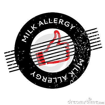 Milk Allergy rubber stamp Vector Illustration