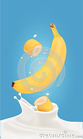 Milk banana Stock Photo