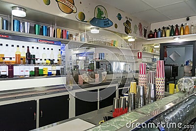 Milk Bar interior in Broken Hill, Australia Editorial Stock Photo