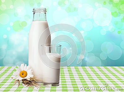 Milk Bottle Stock Photo