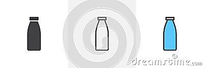 Milk bottle icon Vector Illustration