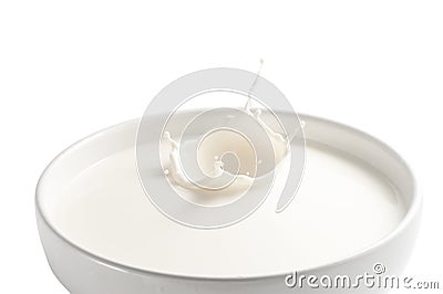 Milk bowl Stock Photo