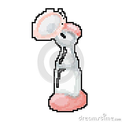 milk breast pump game pixel art vector illustration Vector Illustration