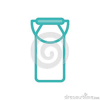 Isolated milk bucket dou color style icon vector design Vector Illustration