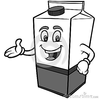 Milk Carton Illustration Vector Illustration