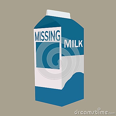 Milk carton with space Cartoon Illustration
