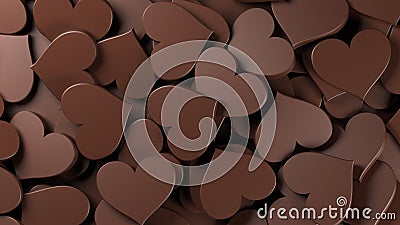 Milk chocolate hearts Stock Photo