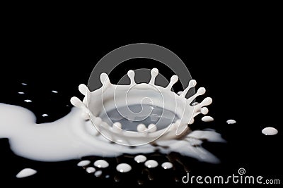 Milk drop Stock Photo