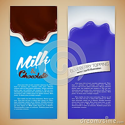 Milk flyer design vector illustration with milk splash Vector Illustration