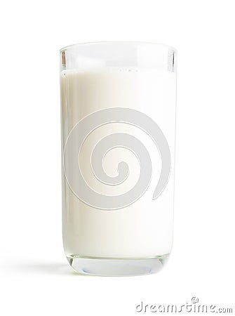 milk glass on white Stock Photo