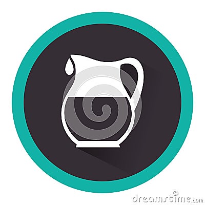 Milk jar isolated icon Vector Illustration