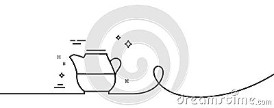 Milk jug for coffee icon. Fresh drink sign. Continuous line with curl. Vector Vector Illustration