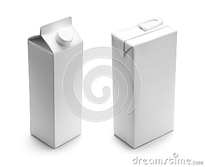 Milk or juice blank carton Stock Photo