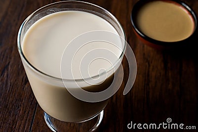 Milk Mixed with Tahini or Tahin / Tahinli sut Stock Photo