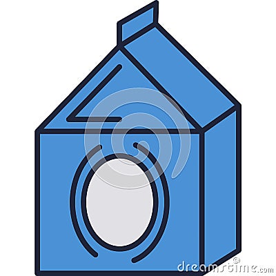Milk pack icon vector carton box isolated design Vector Illustration