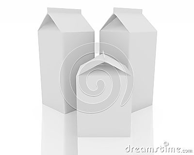 Milk package Stock Photo