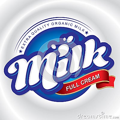 Milk packaging design (vector) Vector Illustration