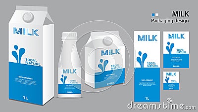Milk packaging-8 Vector Illustration