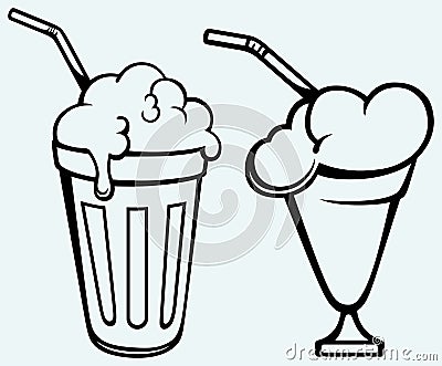 Milk shake Vector Illustration
