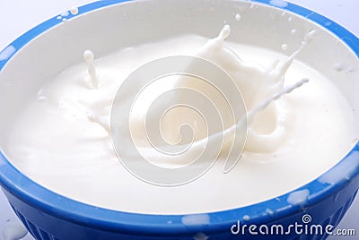 Milk splash Stock Photo