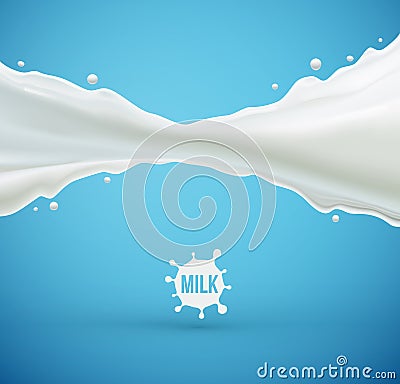 Milk Splash Vector Illustration