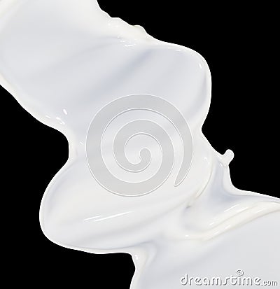 Milk splash on black background Stock Photo