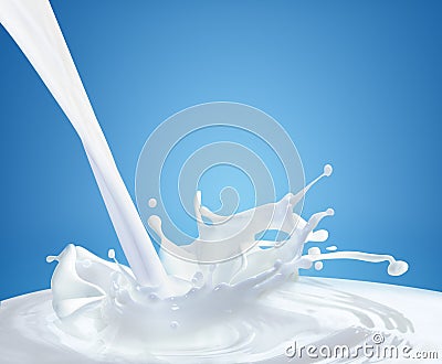 Milk splash Stock Photo