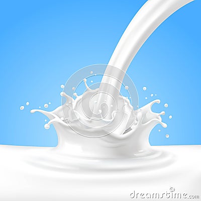 Milk splash Vector Illustration