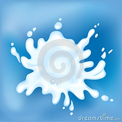 Milk Splash isolated Vector Illustration