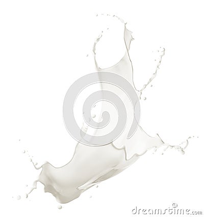 Milk splash isolated Stock Photo