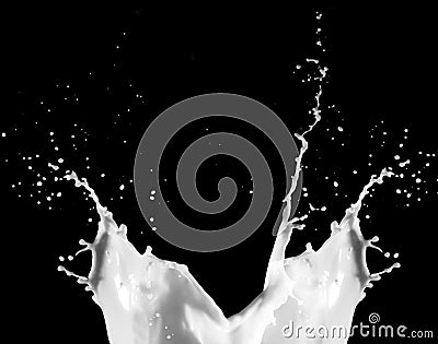 Milk splash Stock Photo