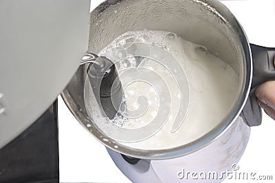 Milk steamer Stock Photo