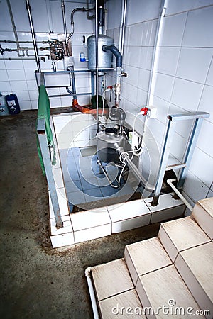 Milk sterilization unit Stock Photo