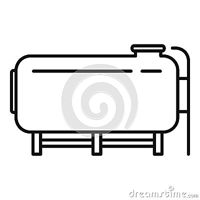 Milk tank icon, outline style Vector Illustration