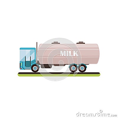 Milk tanker truck vector Illustration on a white background Vector Illustration